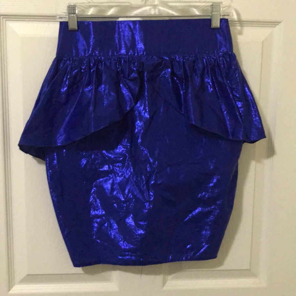 Johann Earl (Urban Outfitters) satin peplum skirt